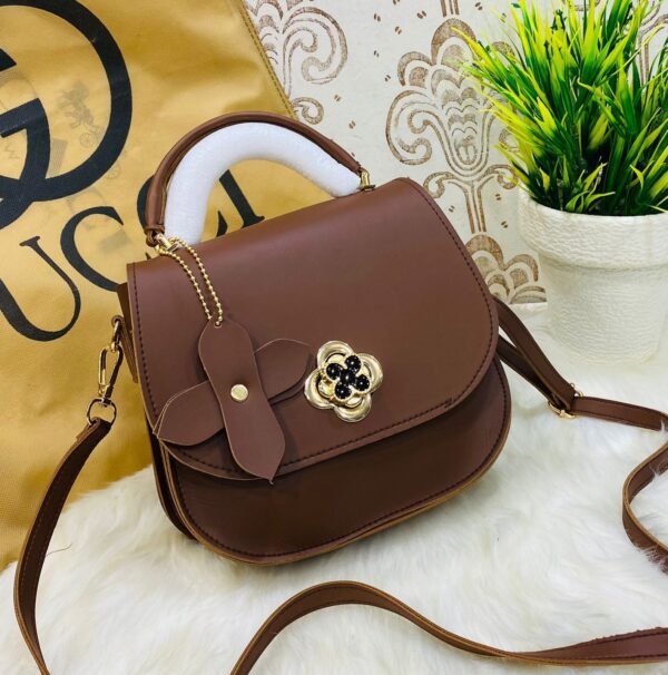 Elegant Floral Accent Mini Shoulder Bag for Women