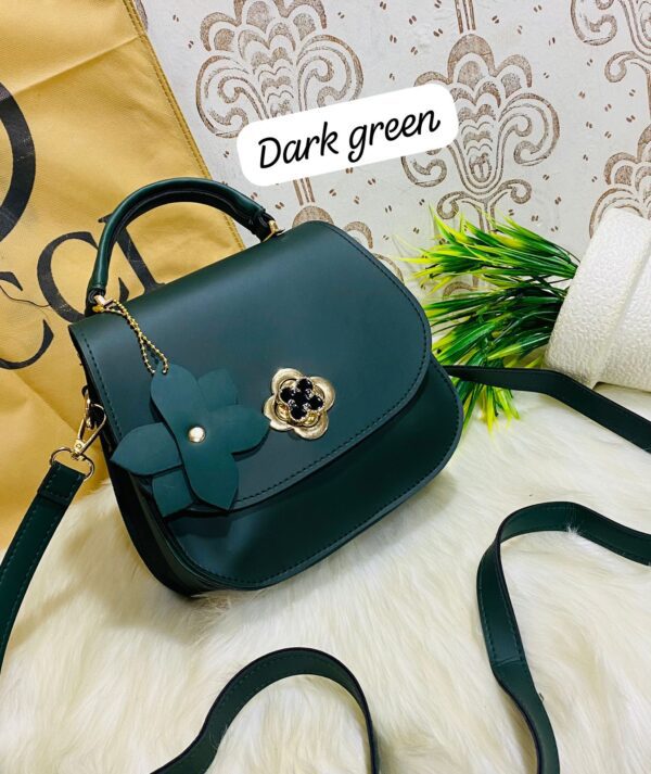 Elegant Floral Accent Mini Shoulder Bag for Women