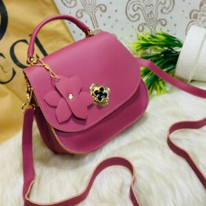 Elegant Floral Accent Mini Shoulder Bag for Women