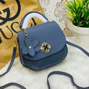 Elegant Floral Accent Mini Shoulder Bag for Women