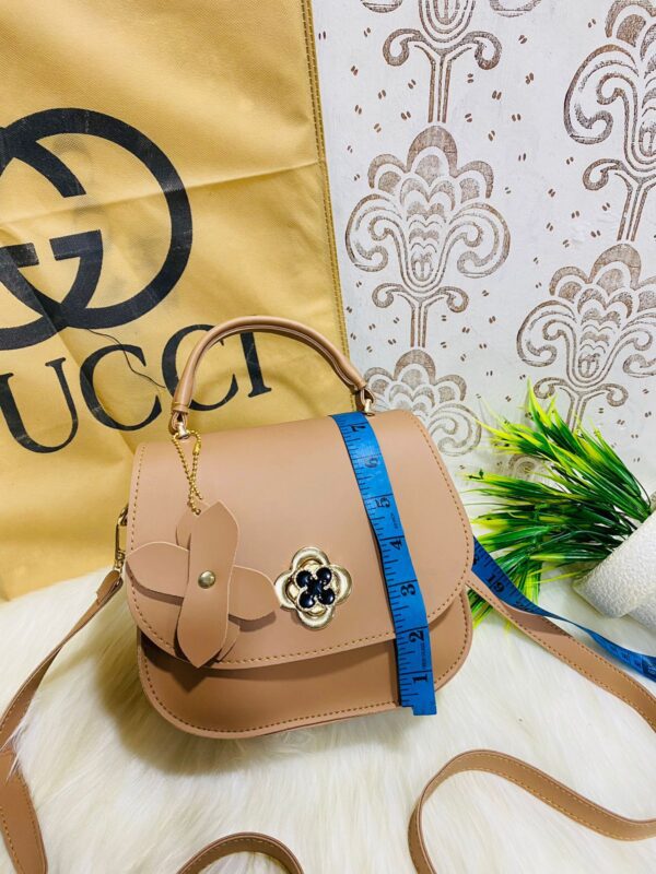 Elegant Floral Accent Mini Shoulder Bag for Women