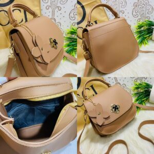 Elegant Floral Accent Mini Shoulder Bag for Women