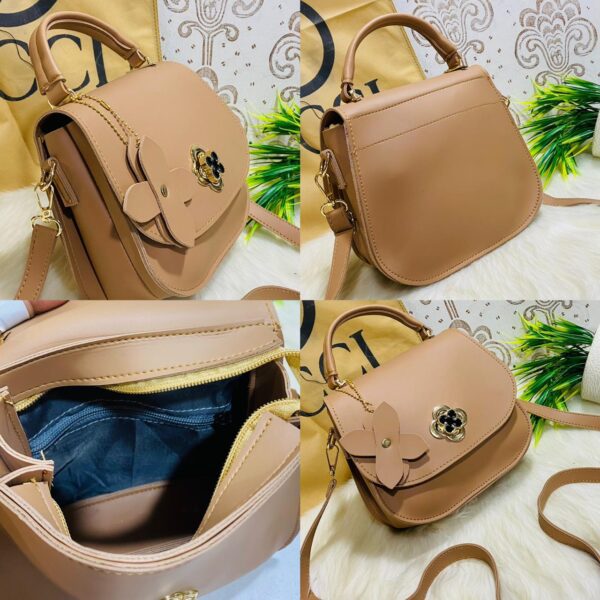 Elegant Floral Accent Mini Shoulder Bag for Women