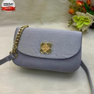 Elegant Mini Crossbody Bag with Gold Chain Strap and Designer Clasp