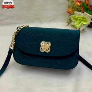 Elegant Mini Crossbody Bag with Gold Chain Strap and Designer Clasp
