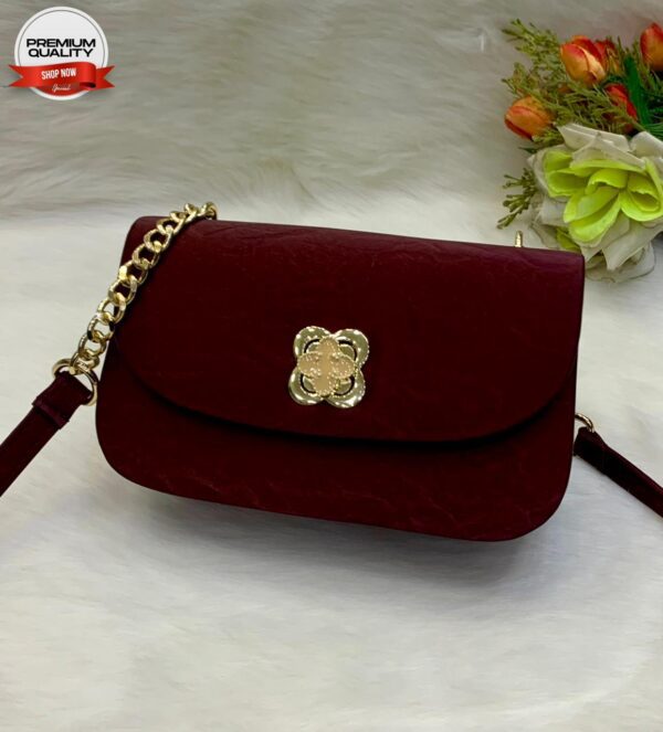 Elegant Mini Crossbody Bag with Gold Chain Strap and Designer Clasp