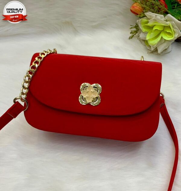 Elegant Mini Crossbody Bag with Gold Chain Strap and Designer Clasp
