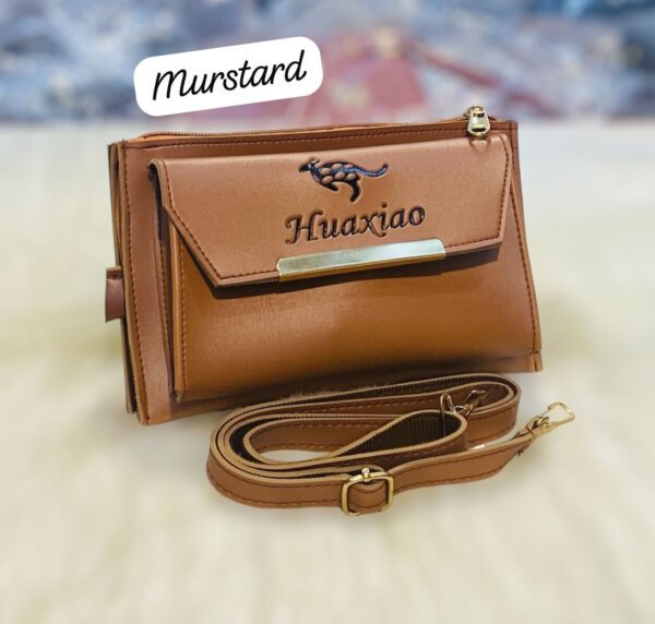 Stylish Huaxiao Crossbody Sling Bag with Front Flap and Adjustable Strap