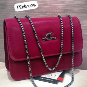 Compact Shoulder Bag with Sleek Chain Strap and Minimalist Logo