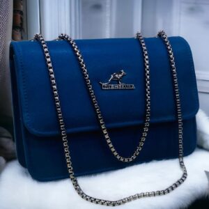 Compact Shoulder Bag with Sleek Chain Strap and Minimalist Logo