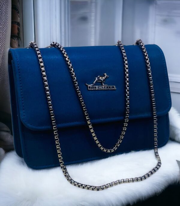 Compact Shoulder Bag with Sleek Chain Strap and Minimalist Logo