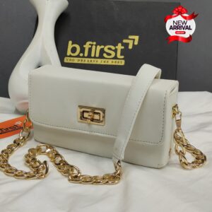 Trendy Shoulder Bag with Modern Chain Design