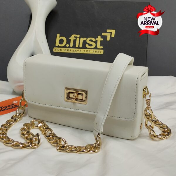 Trendy Shoulder Bag with Modern Chain Design