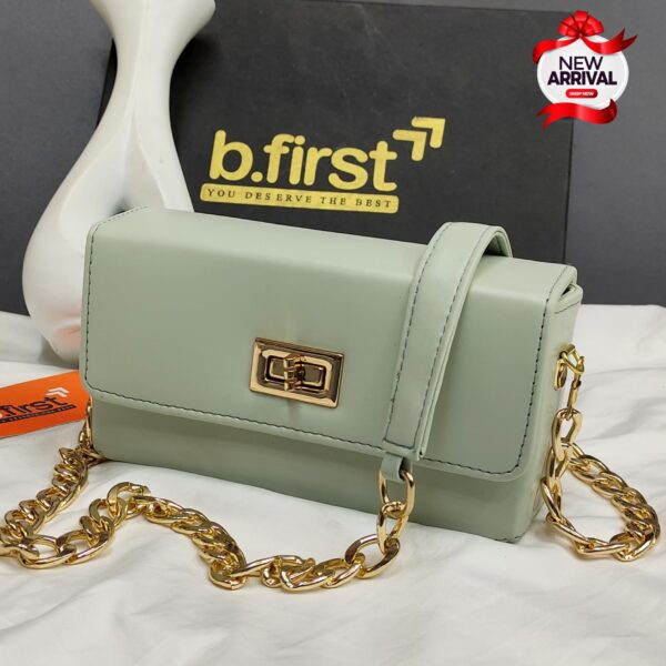 Trendy Shoulder Bag with Modern Chain Design