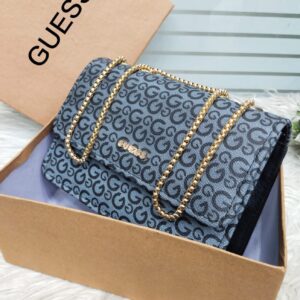 Signature Monogram Flap Bag with Gold Chain Detailing