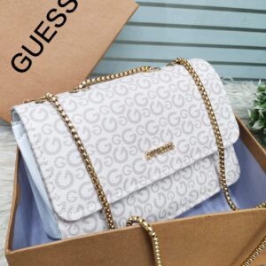 Signature Monogram Flap Bag with Gold Chain Detailing