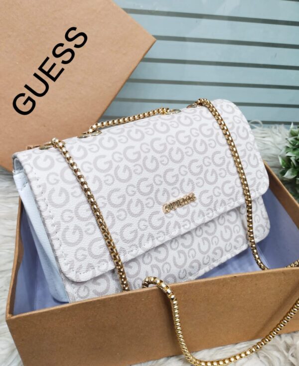 Signature Monogram Flap Bag with Gold Chain Detailing