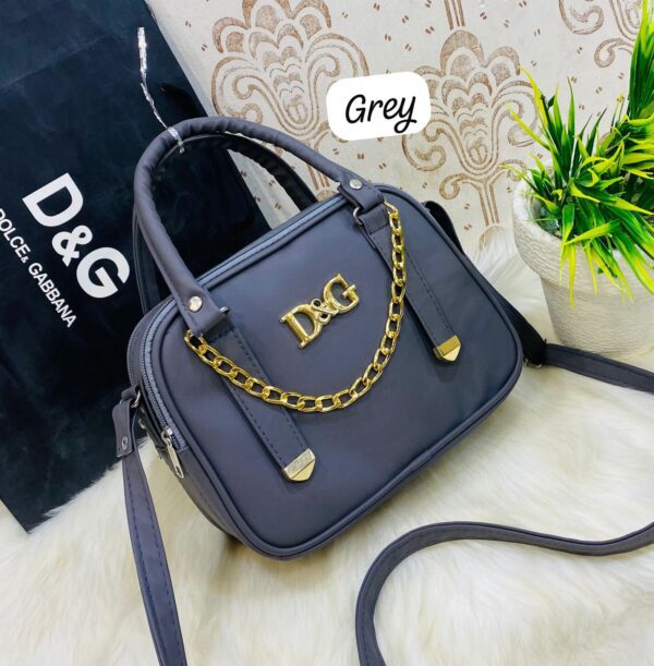 Chic Box Satchel with Gold Chain Accent
