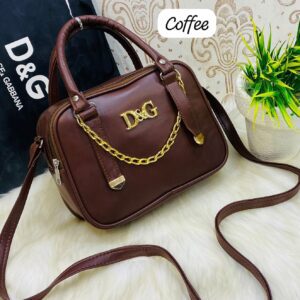 Chic Box Satchel with Gold Chain Accent