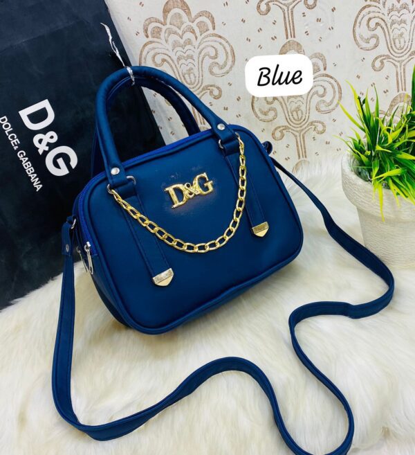 Chic Box Satchel with Gold Chain Accent