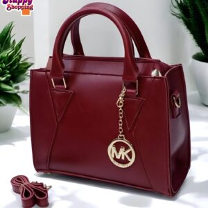 Michael Kors Classic Handbag with Gold MK Charm and Dual Strap Option