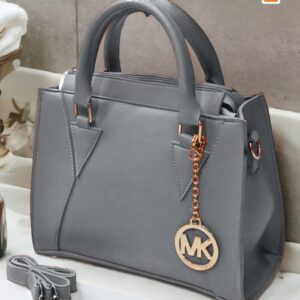 Michael Kors Classic Handbag with Gold MK Charm and Dual Strap Option