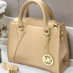 Michael Kors Classic Handbag with Gold MK Charm and Dual Strap Option