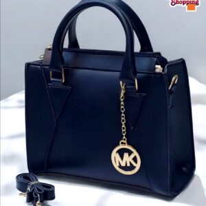 Michael Kors Classic Handbag with Gold MK Charm and Dual Strap Option