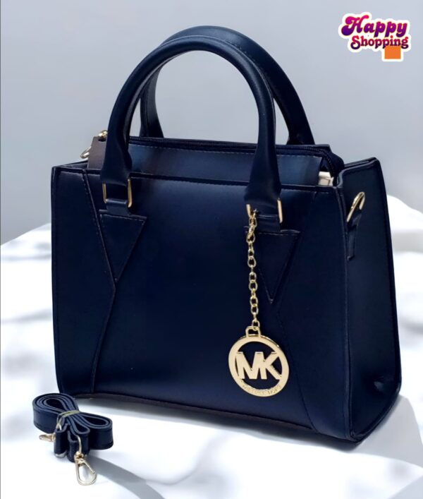 Michael Kors Classic Handbag with Gold MK Charm and Dual Strap Option