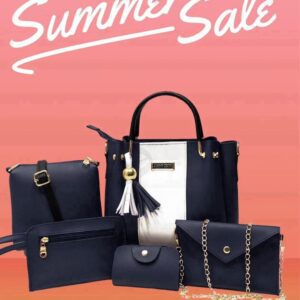 Jimmy Choo 6-Piece Handbag Set with Elegant Tassel Detail and Gold Hardware