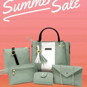 Jimmy Choo 6-Piece Handbag Set with Elegant Tassel Detail and Gold Hardware