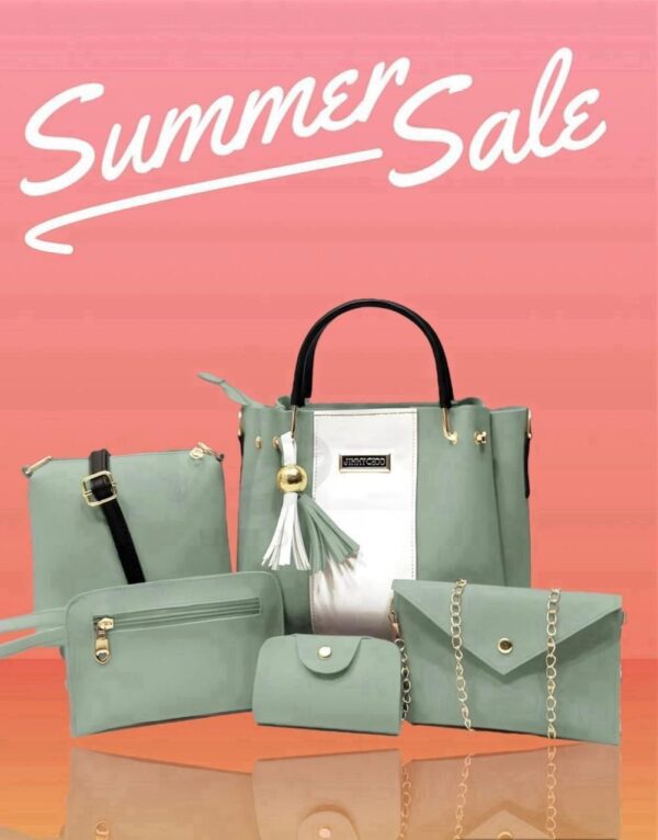 Jimmy Choo 6-Piece Handbag Set with Elegant Tassel Detail and Gold Hardware