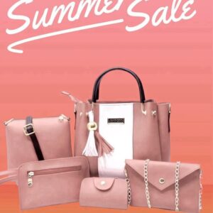 Jimmy Choo 6-Piece Handbag Set with Elegant Tassel Detail and Gold Hardware