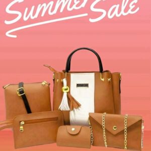 Jimmy Choo 6-Piece Handbag Set with Elegant Tassel Detail and Gold Hardware