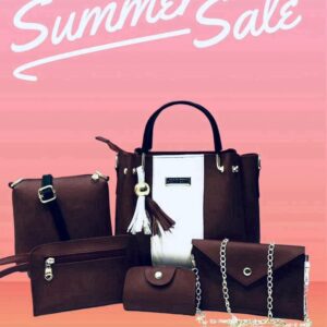 Jimmy Choo 6-Piece Handbag Set with Elegant Tassel Detail and Gold Hardware