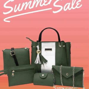 Jimmy Choo 6-Piece Handbag Set with Elegant Tassel Detail and Gold Hardware