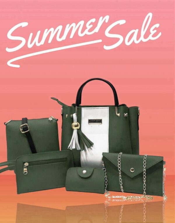 Jimmy Choo 6-Piece Handbag Set with Elegant Tassel Detail and Gold Hardware