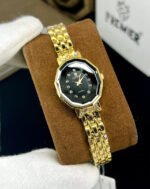 Premium Octagonal Women's Watch With Crystal Hour Markers