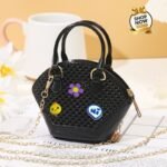 Whimsical Studded Jelly Mini Bag With Floral Charms