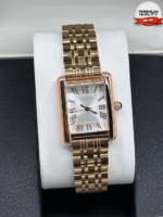Vintage Inspired Rectangular Watch With Roman Numeral Dial