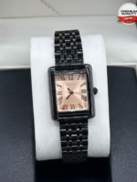 Vintage Inspired Rectangular Watch With Roman Numeral Dial
