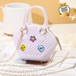 Whimsical Studded Jelly Mini Bag With Floral Charms