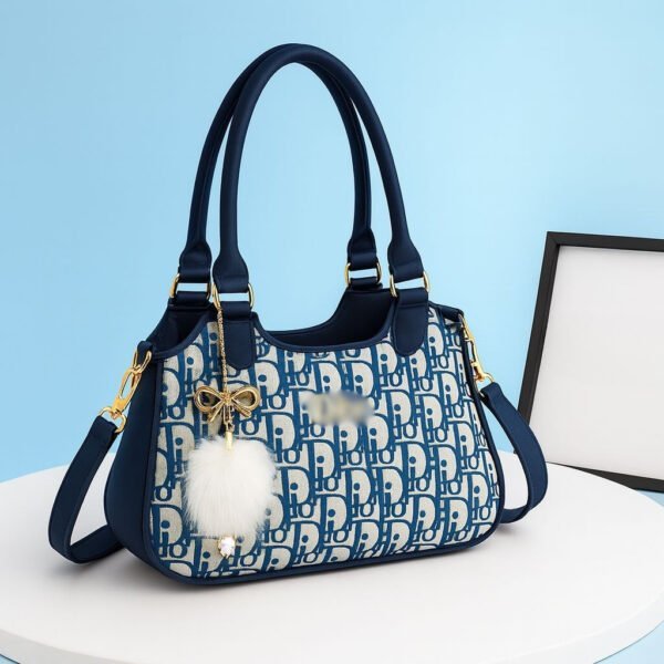 Elegant Monogram Pattern Shoulder & Handbag With Detachable Strap