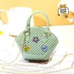 Whimsical Studded Jelly Mini Bag With Floral Charms