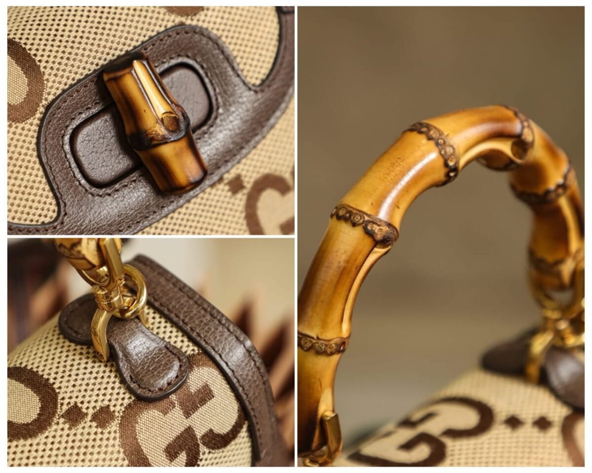 Monogram Saddle Bag With Bamboo Handle And Iconic Twist-Lock