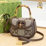 Monogram Saddle Bag With Bamboo Handle And Iconic Twist-Lock