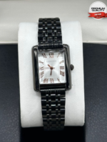 Vintage Inspired Rectangular Watch With Roman Numeral Dial