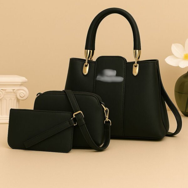 Trendy 3-Piece Handbag Set with Tote, Crossbody and Wallet