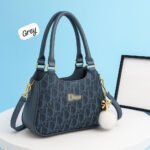Elegant Monogram Pattern Shoulder & Handbag With Detachable Strap