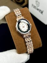 Premium Octagonal Women's Watch With Crystal Hour Markers